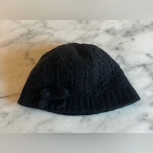 JUICY COUTURE Black Cashmere Hat - one size